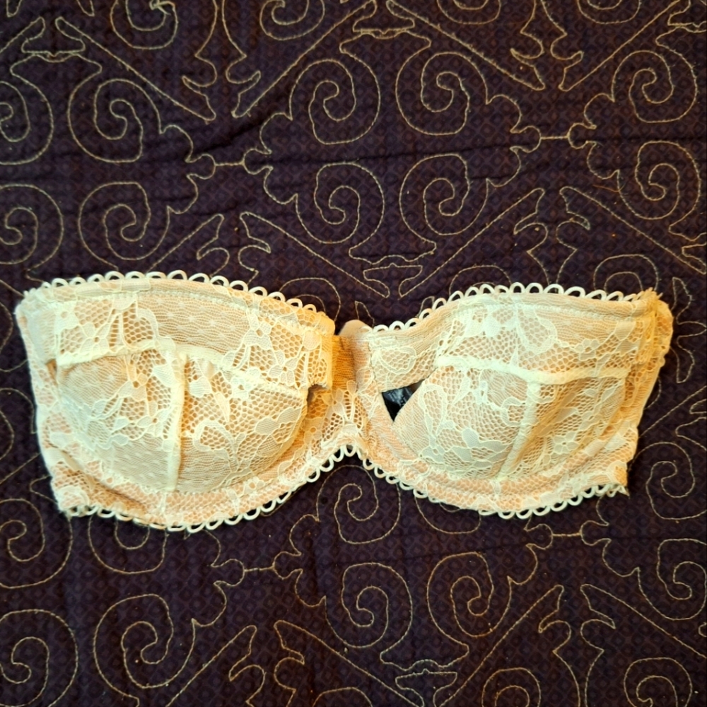 Thistle and Spire strapless lace bra